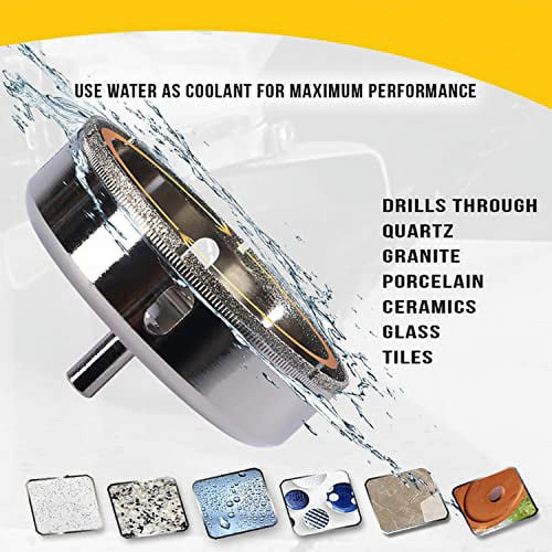 Broca Copa Diamantada 110mm Para Vidrio,azulejo,mármol
