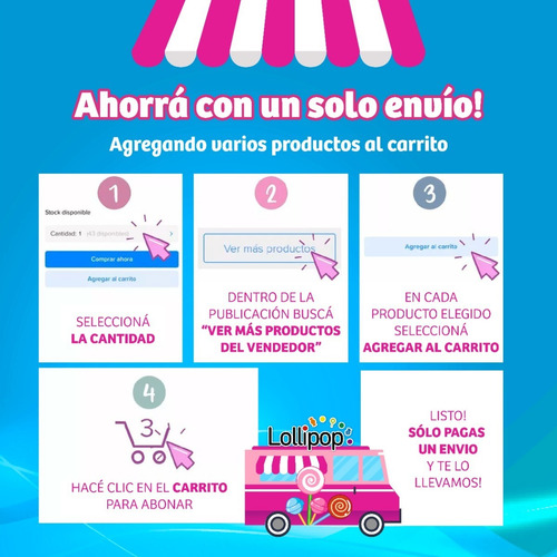 Combo Golosinas Cumpleaños Listo - 15 Chicos - Lollipop
