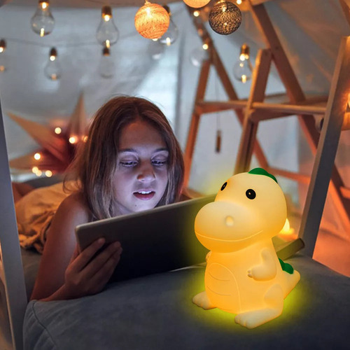 Lámpara De Noche Luz De Dinosaurios Remoto Ajustable