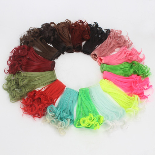 Imagen 7 de 7 de 25 Cm Muñeca De Moda Peluca Larga Peluca Rizada Diy