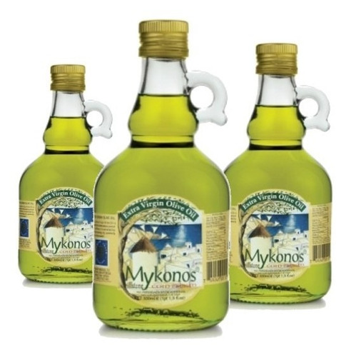 3x Azeite Grego Mykonos Extra Virgem 0,4% 250ml