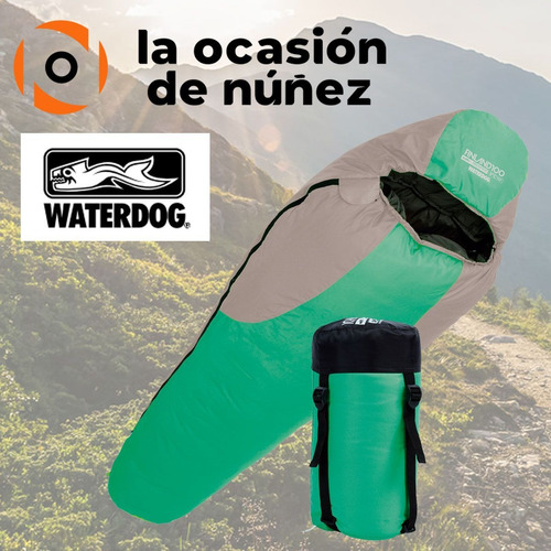 Imagen 4 de 7 de Bolsa De Dormir Waterdog Momia Capucha Bolso Compresion