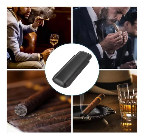Purera Para Puros Elegante Con Dos Dedos Negro