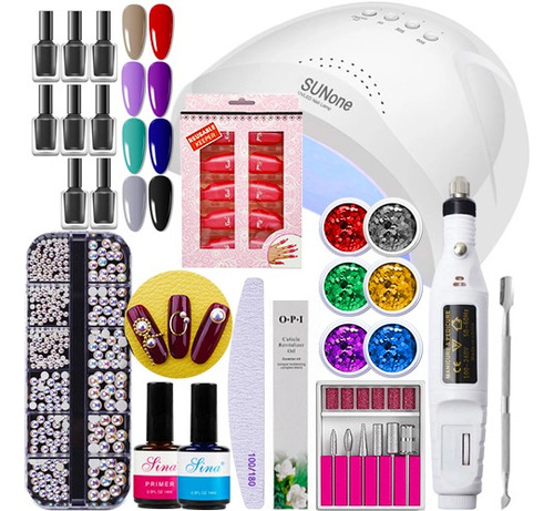 Kit Esmalte Semipermanente Completo Nail Art 