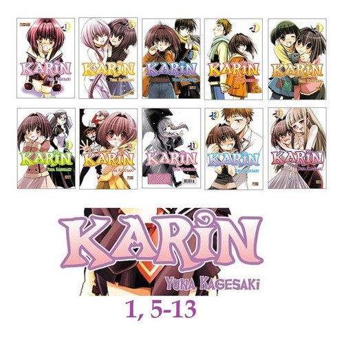 Mangá Karin - Panini - Coleção Incompleta - 1, 5 A 13