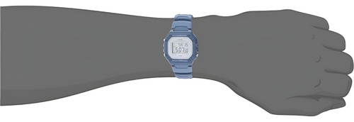 Casio Reloj Digital Iluminator Medium Blue Modelo W218hc-2av