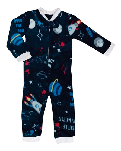 Mameluco Pijama Termica De Microfibra Polar Bebe Galaxy