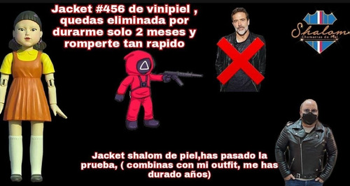 Imagen 4 de 5 de Chamarra Casual De Cuero Caballero