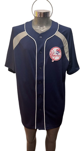 Jersey Majestic Cool Base Mlb Beisbol New York Yankees Azul