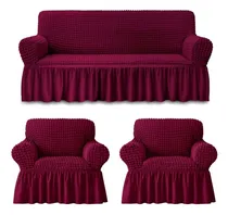 Comprar Funda Polatti Turco 3 + 1 + 1 Burdeo Turco 3-1-1 De 100cm X 180cm Para Juego De 3+1+1 Cuerpos De 3 Cuerpos