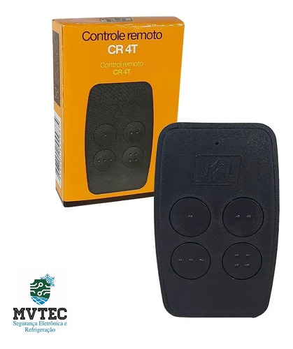 Controle Remoto Jfl Cr 4t Longo Alcance 4 Botões Jfl Preto