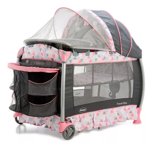 Imagen 1 de 2 de Cuna Corral Travel Elite Rosa Prinsel Nuevo