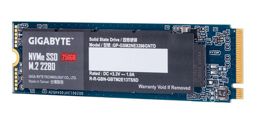 Imagen 2 de 4 de Disco sólido SSD interno Gigabyte GP-GSM2NE3256GNTD 256GB