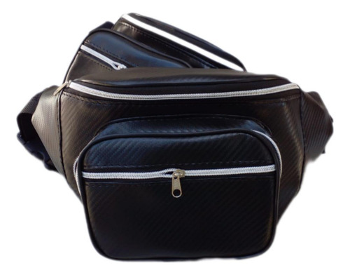 Maxi Riñonera Mds Por Mayor X5 Unidades Negro Cuerina