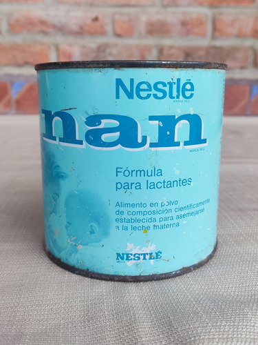 Lata Antigua Colección Leche Nan Nestlé Bote Antiguo Formula