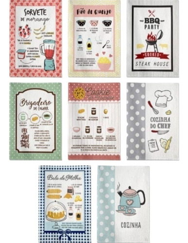 Pack Repasadores Surtidos Importados Cantidad 6 Medida 45x65