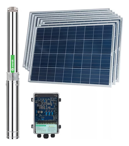 Kit Bomba Solar Sumergible Centrífuga 500w 48v Paneles 90w