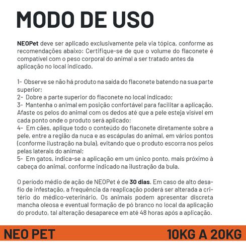 Antipulga Neopet C/ 3 Pipetas Caes 10kg A 20kg Ouro Fino