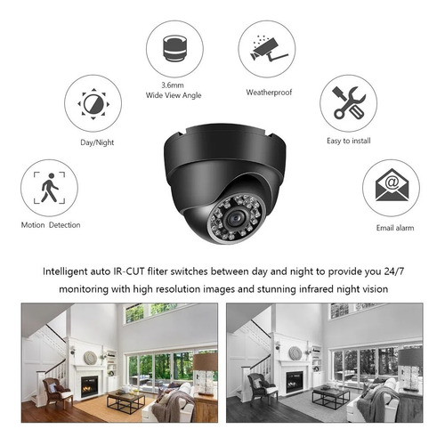 Cámara Domo Ip Cctv 2mp 1080 P 24 Led Infrarrojo Cl-ipc-349