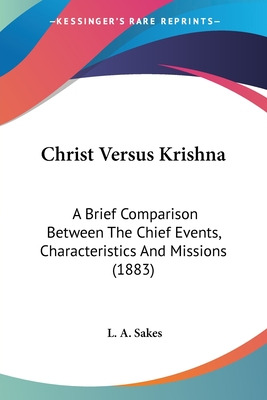 Libro Christ Versus Krishna: A Brief Comparison Between T...