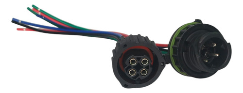 Enchufe Conector Macho Y Hembra De 4 Pin Para Camión Y Auto