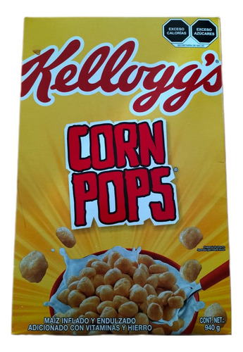 Cereal Corn Pops De Kellogs 940g De Maiz Inflado Y Endulzado