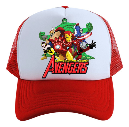 Gorra Avengers Vengadores Animado Series Geeks Red Truckers