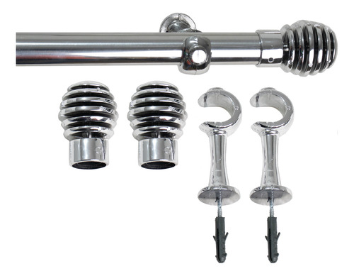 Kit Varão Varal, Bastão1,70 M 28 Mm Com Ponteira De Luxo