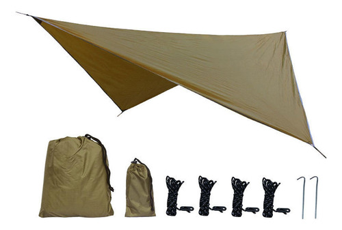 Toldo Para Hamaca De Lona Para Acampar, Fácil De Caqui