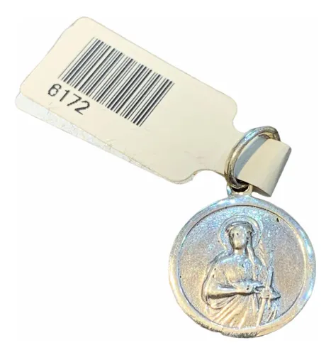 comprar Medalla Chica De Santa Lucia En Plata 925, 1,4 Cm. Tuset