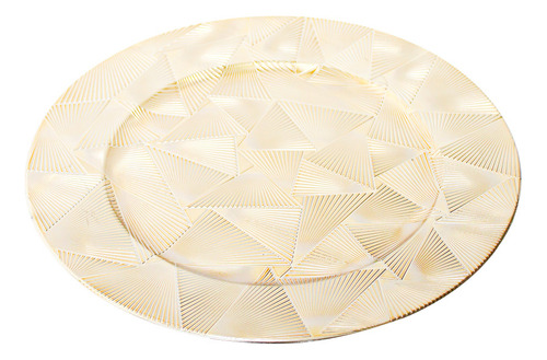 6 Set Platos De Presentación Dorado Oscuro Geométrico
