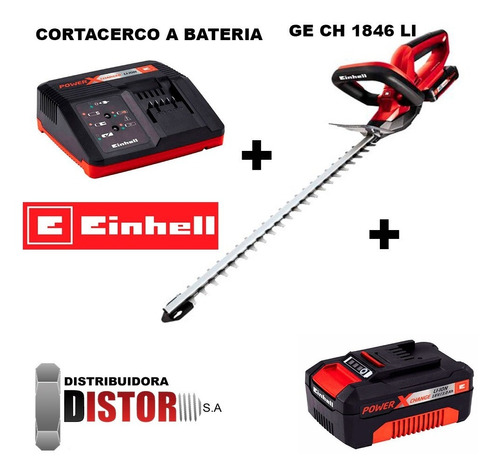 Corta Cerco Einhell Ge-ch 1846li + Kit Cargador + Bateria 4a