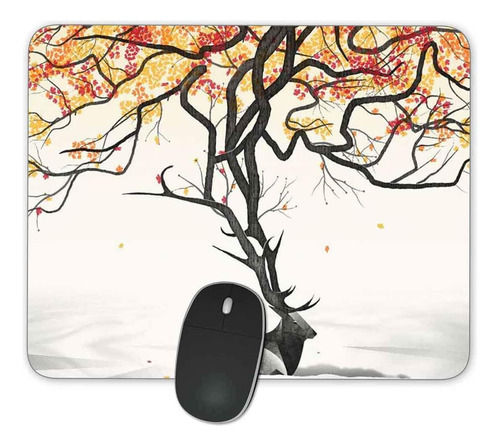 Gaming Mousepad Qj Cmj 9.45 X 7.9 Arbol Cuernos