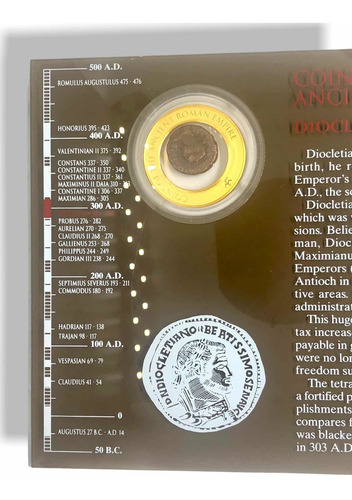 Antigua Moneda Romana Imperio Romano Diocletian 284-305 D C (Usado)