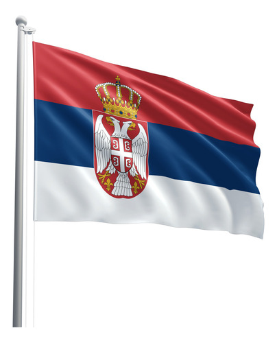 Bandeira Da Sérvia Em Tecido Oxford 100% Poliéster