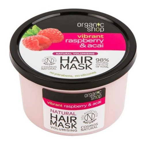 Mascara Capilar Raspberry & Acai 250ml Organic Shop 