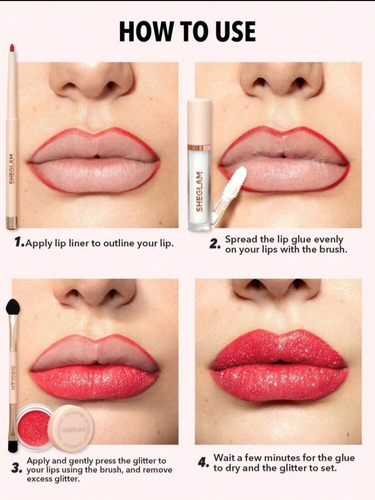 Sheglam Lip Glitter Kit Completo Brillo Labial Set Center Stage