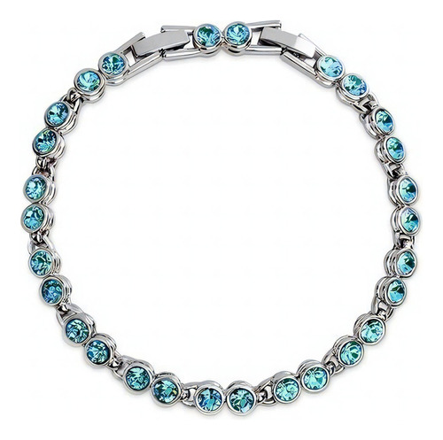 Pulsera Shining Con Cristales Austriacos Azul By Moonlight