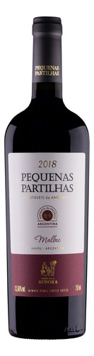 Vinho Malbec Pequenas Partilhas 2018 adega Finca Agostino Hnos SA 750 ml