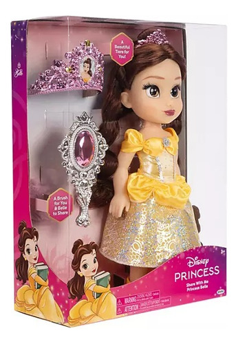 Boneca Princesa Bella Disney Com Acessórios Infantil