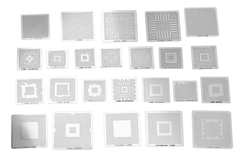 F 130pcs Bga Universal Reballing Rework Net Stencils Acero