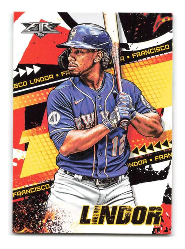 2022 Topps Fire 93 Francisco Lindor Nm-mt Mets De Nueva York