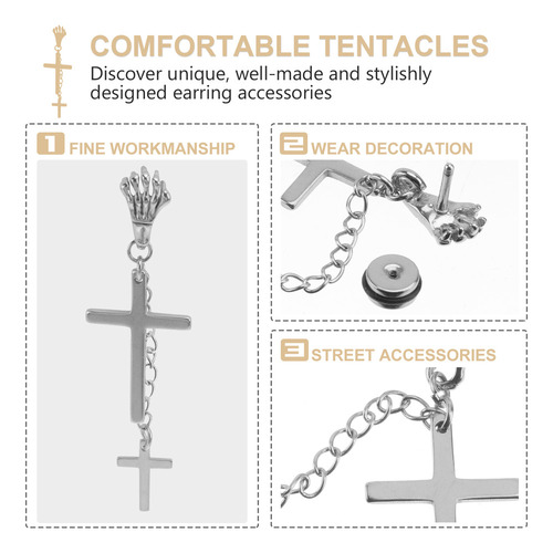 Pendientes Con Forma De Cruz Con Forma De Oreja Para Hombre