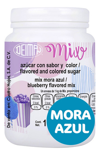 Caramelo Para Palomitas Y Algodón Sabor Mora Azul 1 Kg