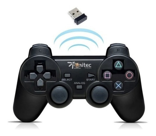 Imagen 2 de 3 de Control joystick inalámbrico Unitec Control inalámbrico PC/PS3 negro