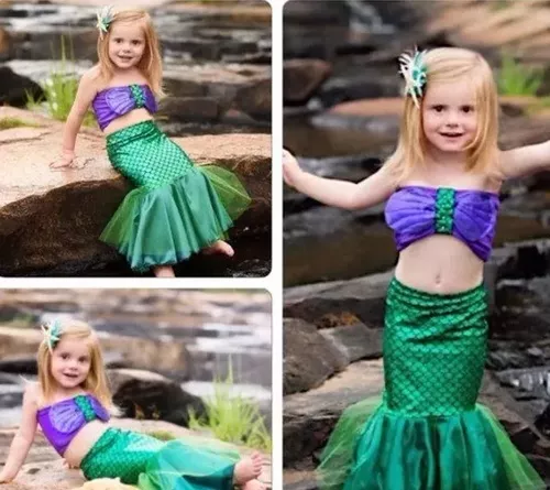 Fantasia de Sereia Infantil: 25 Fotos com Dicas, Exemplos e Muito Mais!   Fantasia de sereia infantil, Roupa de sereia infantil, Roupa da sereia