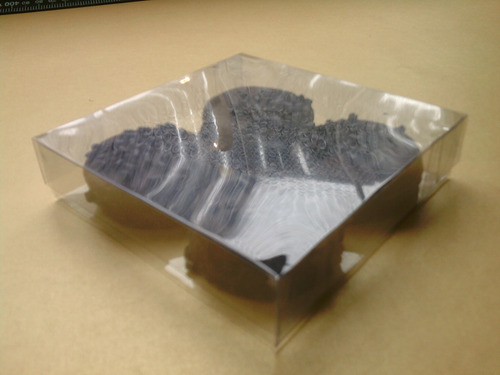 Cajas Planas 10x10x2.5cms. 10 Pzas. Acetato Transparente