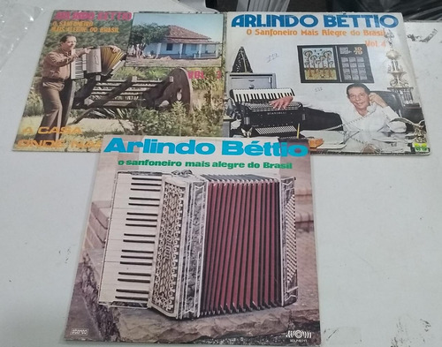 Lp Vinil - Arlindo Bettio - 3 Discos
