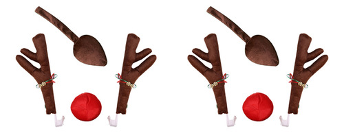 Set De Disfraz De Rudolph, 2 Unidades, Diseño De Cuerno Nasa