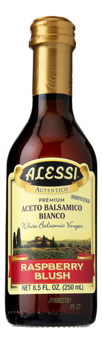 Alessi Foods Vinagre De Rubor De Frambuesa Balsamico Blanco,